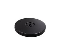 Lazy Susan Plateau tournant à 360° en acrylique pour TV et ordinateur portable Support d'affichage en plastique transparent Noir