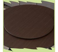 Lazy Susan Plateau tournant en bois pour table de salle à manger Grand plateau rotatif 60 cm Plateau de service rond facile à partager des aliments Grain de noyer Noir 81,3 cm de diamètre