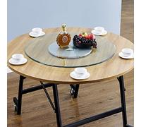 Lazy Susan Plateau tournant en verre 70 cm - Plateau de service silencieux pour table de salle à manger, plateau de service pour épices Capacité de 300 kg, parfait pour les fêtes et les banquets
