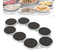 Lazy Susan Plateau tournant extensible pour table de salle à manger, plateau de rangement rotatif à 360°, antidérapant et résistant à la chaleur, assemblage facile, parfait pour les repas de famille
