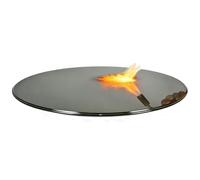 Lazy Susan - Plateau tournant Robuste en Verre trempé, Plateau Rond en Verre de 50-60-80-100cm, épaisseur de 1/2 Pouces, Bord Poli trempé(58CM (23IN))