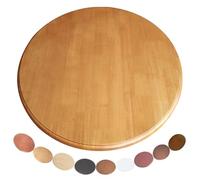 Lazy Susan Plateau tournant rond en teck pour table de salle à manger facile à nettoyer Plateau de service en bois marron 114,3 cm