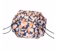 Lazy Trousse de maquillage avec cordon de serrage en tissu, légère et extensible pour femme, accessoire de voyage idéal, multicolore, Fleurs de Berlin