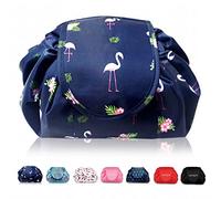 Lazy, Trousse de triche avec Coulisse, Grande capacité, imperméable, de Voyage, pour Femmes et Filles (Flamant Rose de la Marine)
