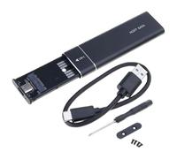 lazyfun Boîtier de disque dur rapide en aluminium USB C 10 Gbit/s Outil de transfert Moins de stockage d'installation Boîtier en aluminium en option avec gestion thermique