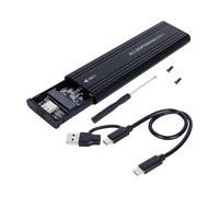 lazyfun Boîtier de disque dur rapide en aluminium USB C 10 Gbit/s Outil de transfert Moins de stockage d'installation Boîtier en aluminium en option avec gestion thermique