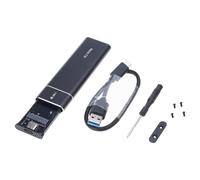 lazyfun Boîtier de disque dur rapide en aluminium USB C 10 Gbit/s Outil de transfert Moins de stockage d'installation Boîtier en aluminium en option avec gestion thermique