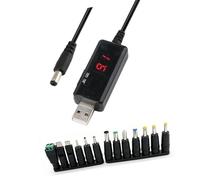 lazyfun Câble USB vers DC5.5 à économie d'énergie et 13 adaptateurs. Câble USB pour une utilisation durable Installation sans outil