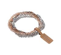 lazyfun Collection de bracelets en perles de verre hypoallergéniques - Ensemble d'accessoires de mode pour peaux sensibles - Ensemble de bracelets en verre revêtu de couleur changeante, taille unique