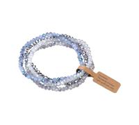 lazyfun Collection de bracelets en perles de verre hypoallergéniques - Ensemble d'accessoires de mode pour peaux sensibles - Ensemble de bracelets en verre revêtu de couleur changeante, taille unique