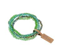 lazyfun Collection de bracelets en perles de verre hypoallergéniques - Ensemble d'accessoires de mode pour peaux sensibles - Ensemble de bracelets en verre revêtu de couleur changeante, taille unique