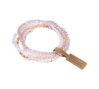 lazyfun Collection de bracelets en perles de verre hypoallergéniques - Ensemble d'accessoires de mode pour peaux sensibles - Ensemble de bracelets en verre revêtu de couleur changeante, taille unique