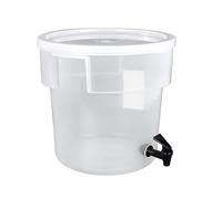 lazyfun Distributeur de boisson rond de grande capacité pour boissons froides, jus de café, extérieur matériaux PP robustes de qualité alimentaire, distributeur de boissons isolé