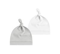 lazyfun Lot de 2 bonnets élastiques noués pour bébé en coton doux et respirant pour nouveau-né de 0 à 3 mois garçons et filles unisexe pour nouveau-né, c, taille unique