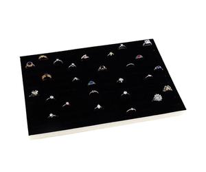 lazyfun Plateaux à bijoux en mousse avec inserts en velours, 100 trous, pour bagues, boucles d'oreilles, présentoir pour bijoux