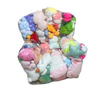 lazyfun Pouf transparent pour enfants - Pouf éducatif transparent pour le rangement des jouets - Sac polyvalent pour enseigner les habitudes d'ordre et économiser de l'espace dans la chambre des