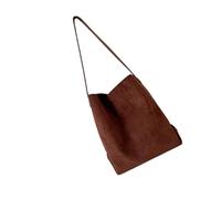 lazyfun Sac à bandoulière en suédine pour femmes Sacs à bandoulière Sacs à main avec fermeture à lapin Porte-monnaie Sac à bandoulière, café