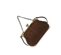 lazyfun Sac à bandoulière léger en coque avec finition mate et motif léopard à bandoulière réglable pour femmes et filles, café