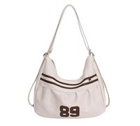 lazyfun Sac à livres moderne style coréen. Sac à dos unisexe spacieux à bandoulière avec sangle réglable pour un travail PU spacieux indispensable, Blanc.