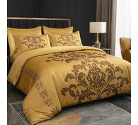 lazzaro home feel the difference Parure de lit en satin de soie pour cheveux et peau Super King Size Housse de couette avec taies d'oreiller 260 x 220 cm