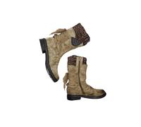 Lazzboy Bottines Femmes Talon Boots Femme Pieds Sensibles Cuir Lacet Chaussures Impermeable Securite Rangers Bottes Confortable Automne Pour Pieds Larges Chelsea Baskets Chaussures Hiver(Kaki,40)