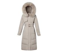 Lazzboy Manteau Femme Veste Chaude d'Hiver pour Femmes Hiver éPaissir Parka Militaire Polaire Chaude en Peluche Blousons à Capuche Avec Fermeture à Glissière Doudoune(Kaki,XS)
