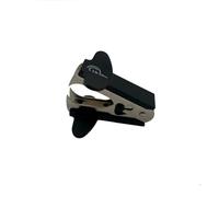 LB Office 8298 D-Clip, Ôte-agrafes, Verrouillage, Bi-matière inox/ABS anti-glisse, Noir