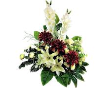 LBA Centre de Fleurs artificielles pour cimetière. Également pour Les églises. Journée spéciale de la Toussaint. Dimensions : 80 x 70 x 45 cm.