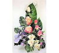 LBA Centre de Fleurs artificielles pour cimetière. Également pour Les églises. Spécial Jour de Tous Les Saints. Dimensions : 65 x 50 x 35 cm.