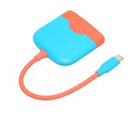 LBEC Adaptateur d'interface multimédia USB C vers HD, Multi-Port Plug and Play 3 en 1 5 Gbps USB 3.0 3 en 1 USB C Hub de Souris (Bleu Rouge)