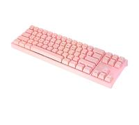 LBEC Clavier mécanique Type-c 4 Couleurs matériau ABS Design Ergonomique Clavier mécanique Filaire Interrupteur Bleu pour la Frappe (Rose)