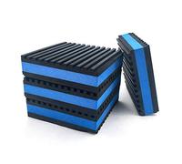 LBG Products Coussinets isolants anti-vibrations en caoutchouc EVA bleu très résistant pour climatiseur, compresseurs, CVC, tapis de course, etc. (10,2 x 10,2 x 2,2 cm)