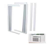 LBG Products Ensemble de panneau latéral et cadre de climatiseur de fenêtre, kit de remplissage accordéon AC, compatible avec la plupart des climatiseurs de fenêtre 15000BTU