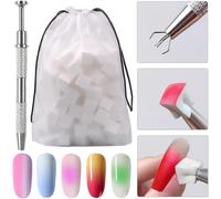 Lbgwp60-1 Éponge À Ongles À 4 Griffes En Métal - 50 Mini Éponges À Ongles Remplaçables - Blocs De Manucure - Blusas - Gradient Nail Art - Éponge Strass - Pince À Ongles - Outils Pour Le Design Des On
