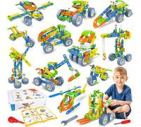 lbgwp60-12-En-1 Jeu De Construction Blocs De Construction 152 Pièces, Jeux De Construction Enfant Cadeau 4 5 6 7 8 9 10 11 12 Ans, Jouet De Bloc De Construction 3-12 Ans Jouet Enfant Jouets Créatif