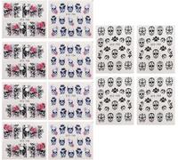 Lbgwp60-15 Feuilles Autocollants D'ongles D'halloween Ongles De Crâne Stickers Autocollants À Ongles Gothiques Autocollants Pour Ongles Autocollants D'art D'ongle Démon