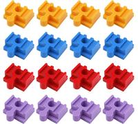 lbgwp60-16Pcs Connecteurs De Rails En Plastique Pour Train En Bois, Compatibles Avec Toutes Les Grandes Marques Accessoires De Rails De Train En Bois Pack D'Extension De Jouets De Train Pour Garçons