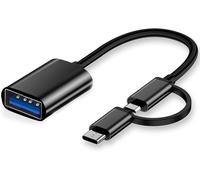 lbgwp60-2-En-1 Otg Adaptateur Et Câble Usb C Vers Usb Femelle/Micro Vers Usb, Compatible Avec Imac Android Google Samsung Galaxy Et Plus