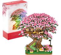 lbgwp60-2008+ Pcs Mini Sakura Arbre Maison Construire Bloc, Ensemble De Construction Cabane Dans Les Arbres, Ensemble De Blocs De Construction Arbres De Fleurs De Cerisier, Pour Les Enfants 14 Ans