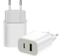 Lbgwp60-20w Chargeur Usb C 2pcs, Pr Rapide Adaptateur I-Phone 16 15 14 13 12 11 Pro Se Xs Xr 8 7 6s Plus Mini Se, Lpad, S Amsung G Alaxy S23 S22 S21 Secteur Type C Usbc Double Bloc Mural Alimentation