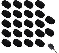 lbgwp60-22 Pièces Microphone Bonnettes Mini Microphones Couvertures En Mousse Bonnette Mousses De Micro Pare-Br Pour La Salle De Classe, Scène, Réunion (Noir)
