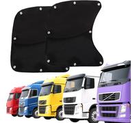 Lbgwp60-2pcs Pare-Soleils Pour Semi-Remorques, 60x55cm Pare-Soleil Semi-Camion Noirs Pliables Avec 8 Ventouses Pour Vitres Latérales De Voiture