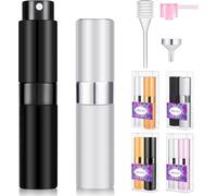 Lbgwp60-2pieces Atom Urs De Parfum Rechargeables Vaporisateur De Parfum Portable 8 Ml Pulvérisateur De Voyage Vide (Argent, Noir)