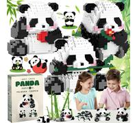 lbgwp60-3 En 1 Panda Blocs Construction, Panda Construction, Panda Blocs Jouets, Mini Bloc De Construction Panda, Bloc De Construction Animal Panda Pour Enfants (720 Blocs Construction)