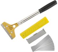 lbgwp60-30 Cm X 10 Cm Grattoir Vitre Avec 10 Lames En Acier Au Carbone 100 Mm, Grattoir Peinture, Grattoir Sol Et Grattoir Plancha, Manche Ergonomique Pour Enlever Colle, Papier Peint, Peinture Et Ré