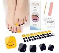 Lbgwp60-32pcs Gel Vernis À Ongles Autocollants, Ongles Pied En Gel Uv Semi Durci Auto-Adhésif, Brillant Nail Art Sticker Ongle D'orteil Gel Nail Stickers Uv Pour Femmes Filles - Que La Joie Demeure