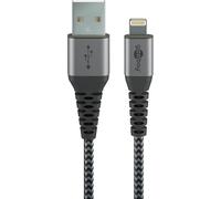 lbgwp60-49269 Câble Lightning Apple ¿ Certifié Mfi ¿ Câble Textile Extra Résistant Premium Avec Connecteurs Métalliques ¿ 2 M