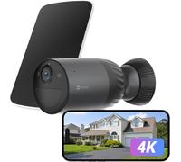 lbgwp60-4K Caméra De Surveillance Wifi Extérieure Sans Fil, Avec Panneau Solaire, Mode Aov, Détection Des Humains/Véhicules, Vision Nocturne Couleur, Défense Active, Audio Bidirectionnel, Bc1C 4K Kit