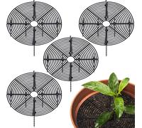 Lbgwp60-4pcs Grilles De Pots De Plantes, 30cm Couvercle De Pot De Fleurs, Grilles Végétales De Protection Des Plantes, Protège L'enfant De La Saleté Des Plantes Convient, Protéger Les Plantes (Noir)