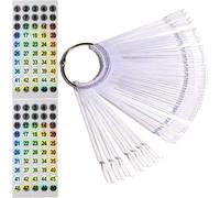 Lbgwp60-50 Pièces Nuancier Ongles Avec Autocollants De Numéro 1-50 Pour Présentoir, Faux Ongles, Vernis, Accessoire (Transparent)